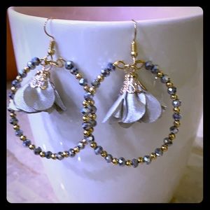 Earrings/silver and gold color/handmade